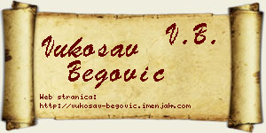 Vukosav Begović vizit kartica
